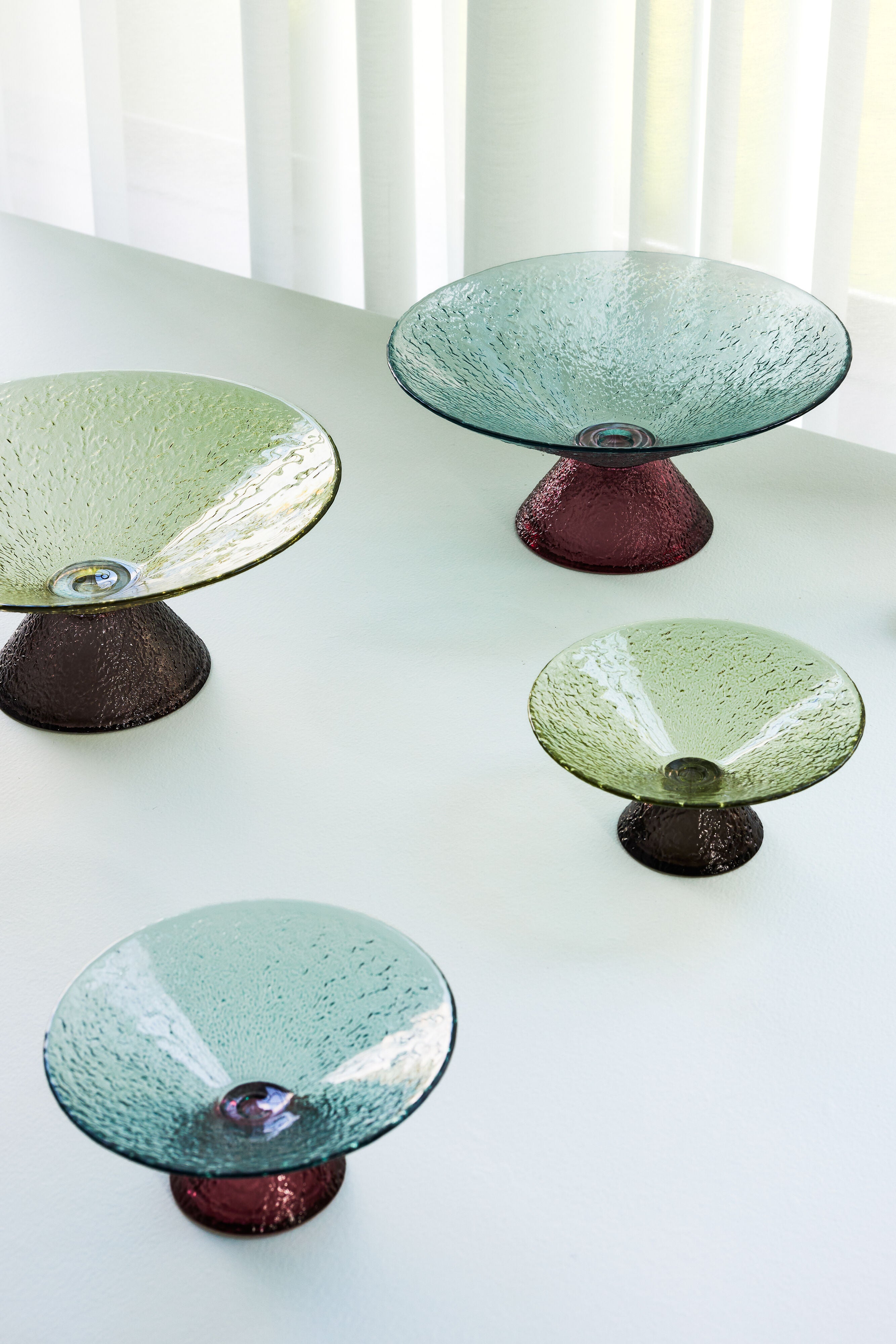 Bonbon Glas Schalen Large Grün/Braun - GUNDT HOME