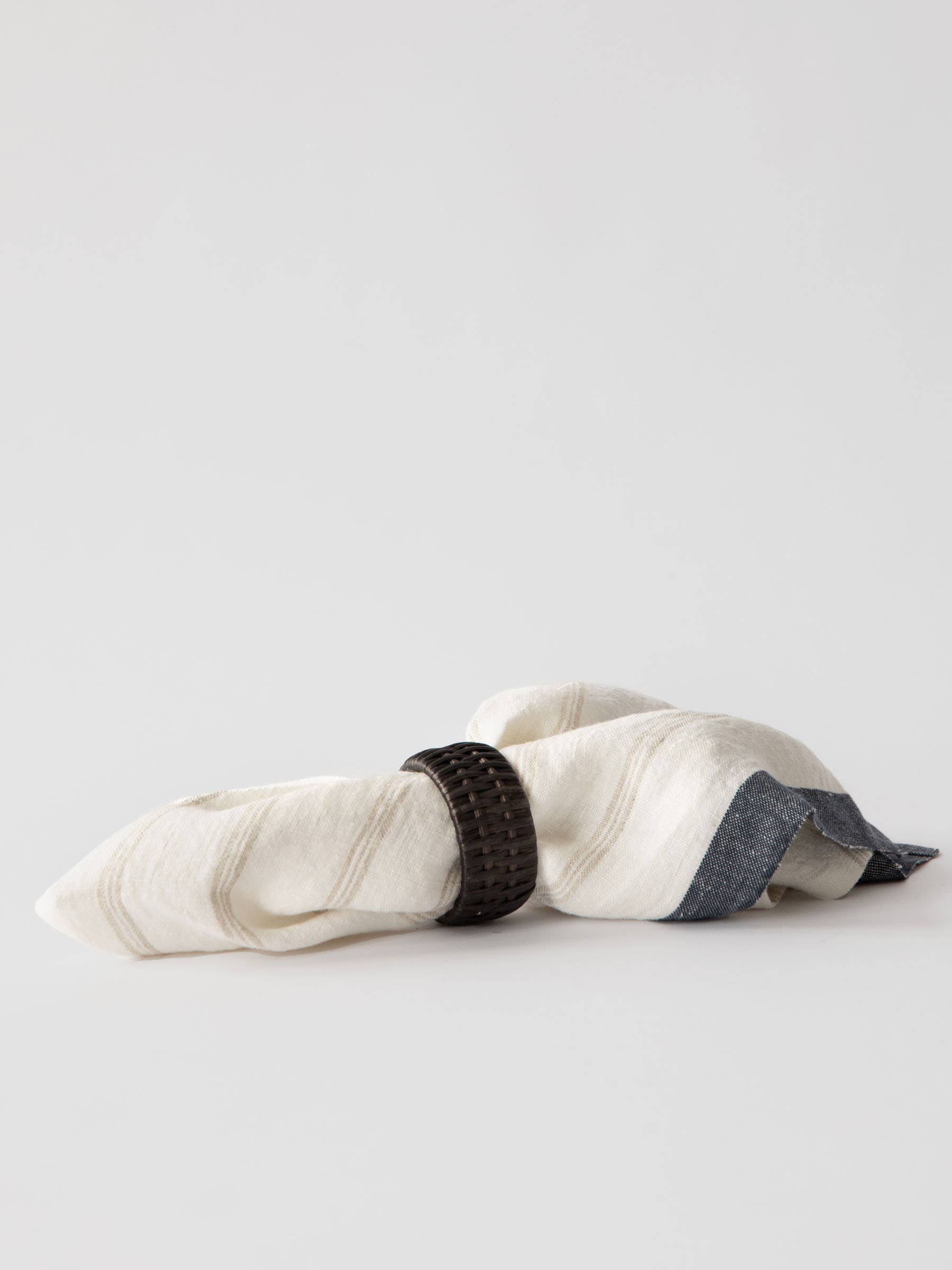 Mila Serviettenring 4er-Set - braun - GUNDT HOME