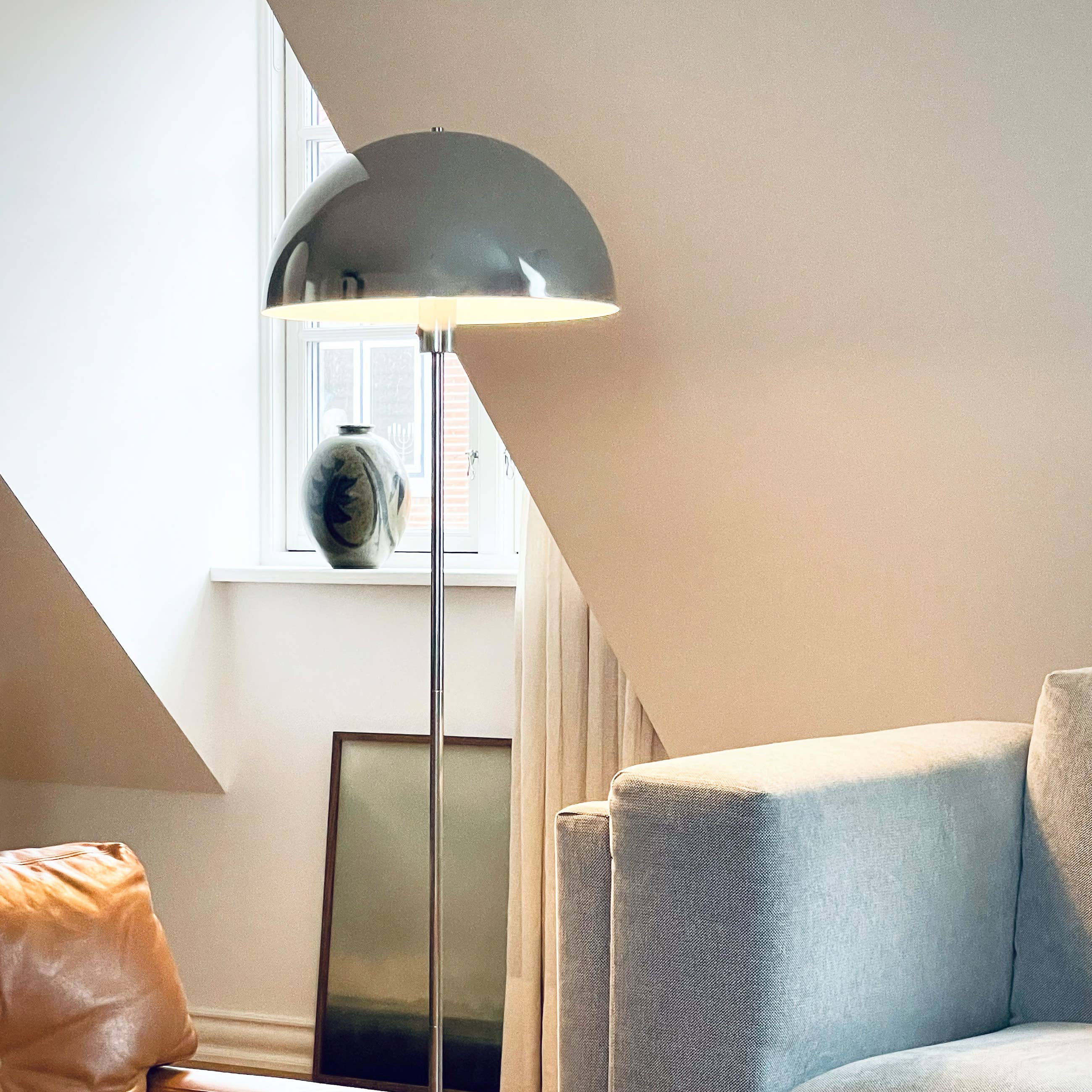 Stockholm Chrom-/Marmor-Stehlampe