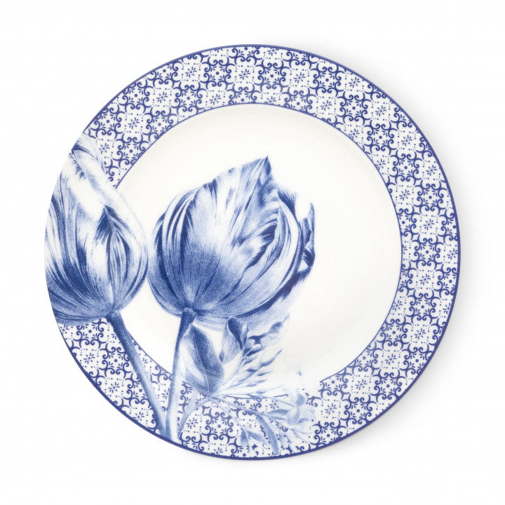 Teller Tulip blau/weiss 21 cm - GUNDT HOME