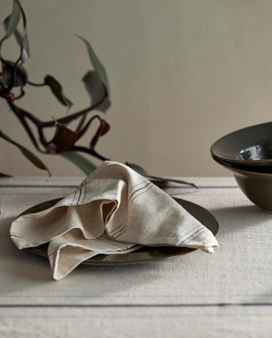 Mira Serviette sand/grau - GUNDT HOME