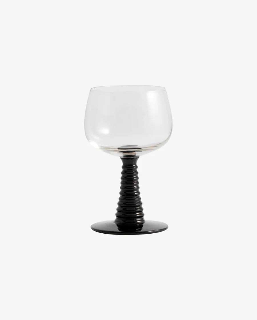Gorm Weinglas transparent/schwarz - GUNDT HOME