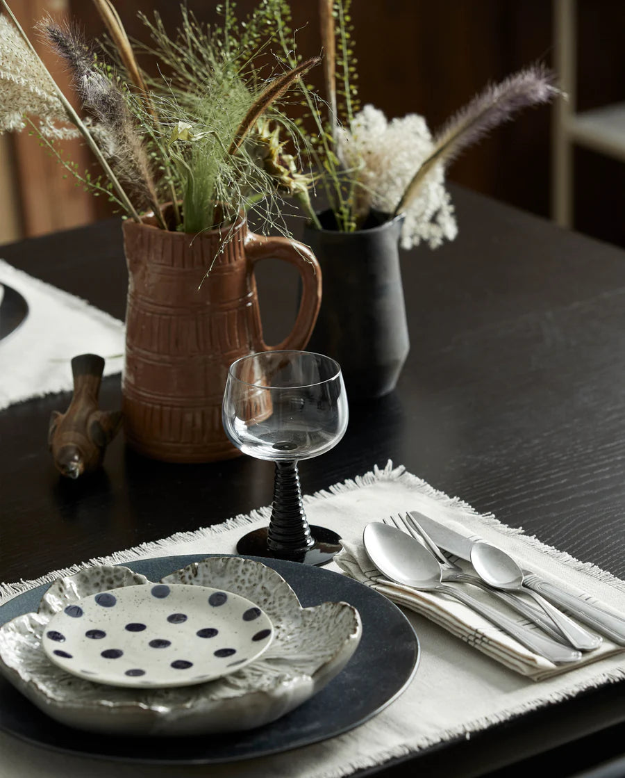 Gorm Weinglas transparent/schwarz - GUNDT HOME