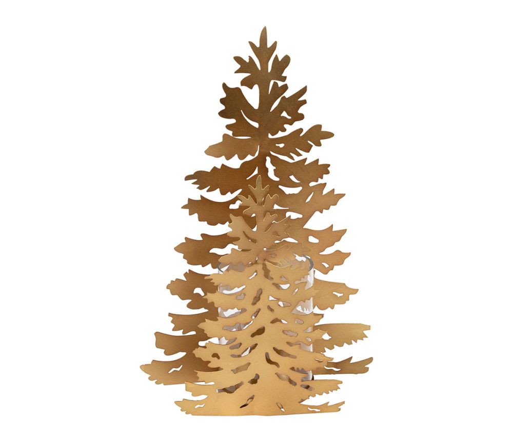 Tannenbaum Kerzenhalter gold - GUNDT HOME