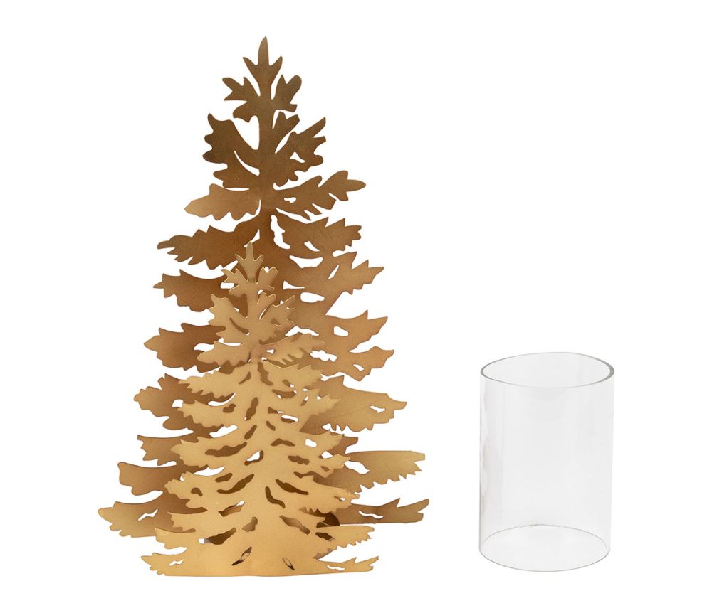 Tannenbaum Kerzenhalter gold - GUNDT HOME