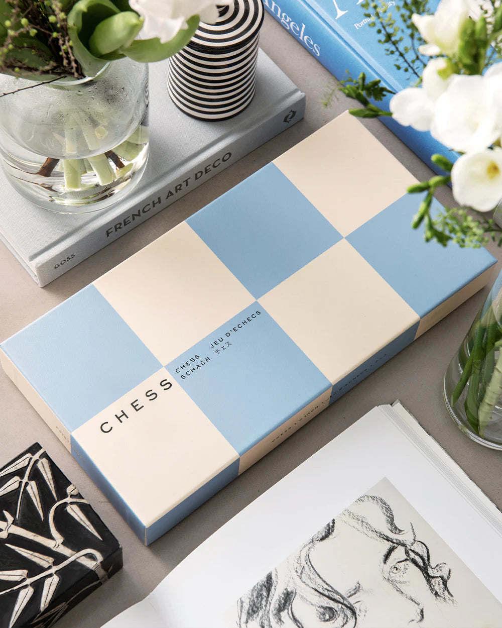 Schach Spiel Blau - GUNDT HOME
