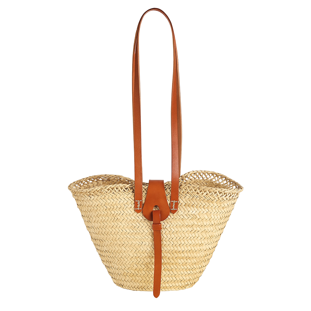 Premium Korbtasche mit Leder – handgefertigt & ideal für Strand und Einkauf - GUNDT HOME