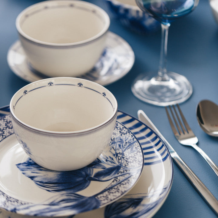 Teller Tulip blau/weiss 21 cm - GUNDT HOME