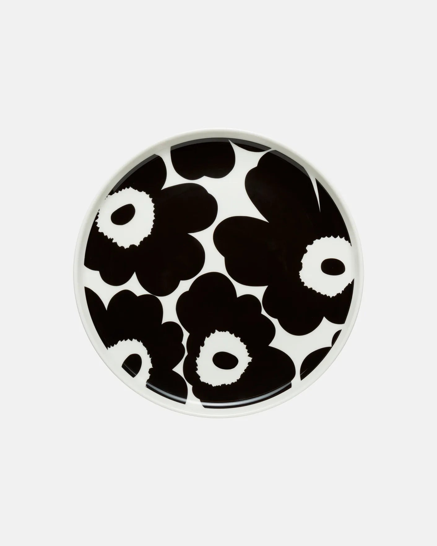 Teller Unikko Schwarz/Weiß 20cm - GUNDT HOME