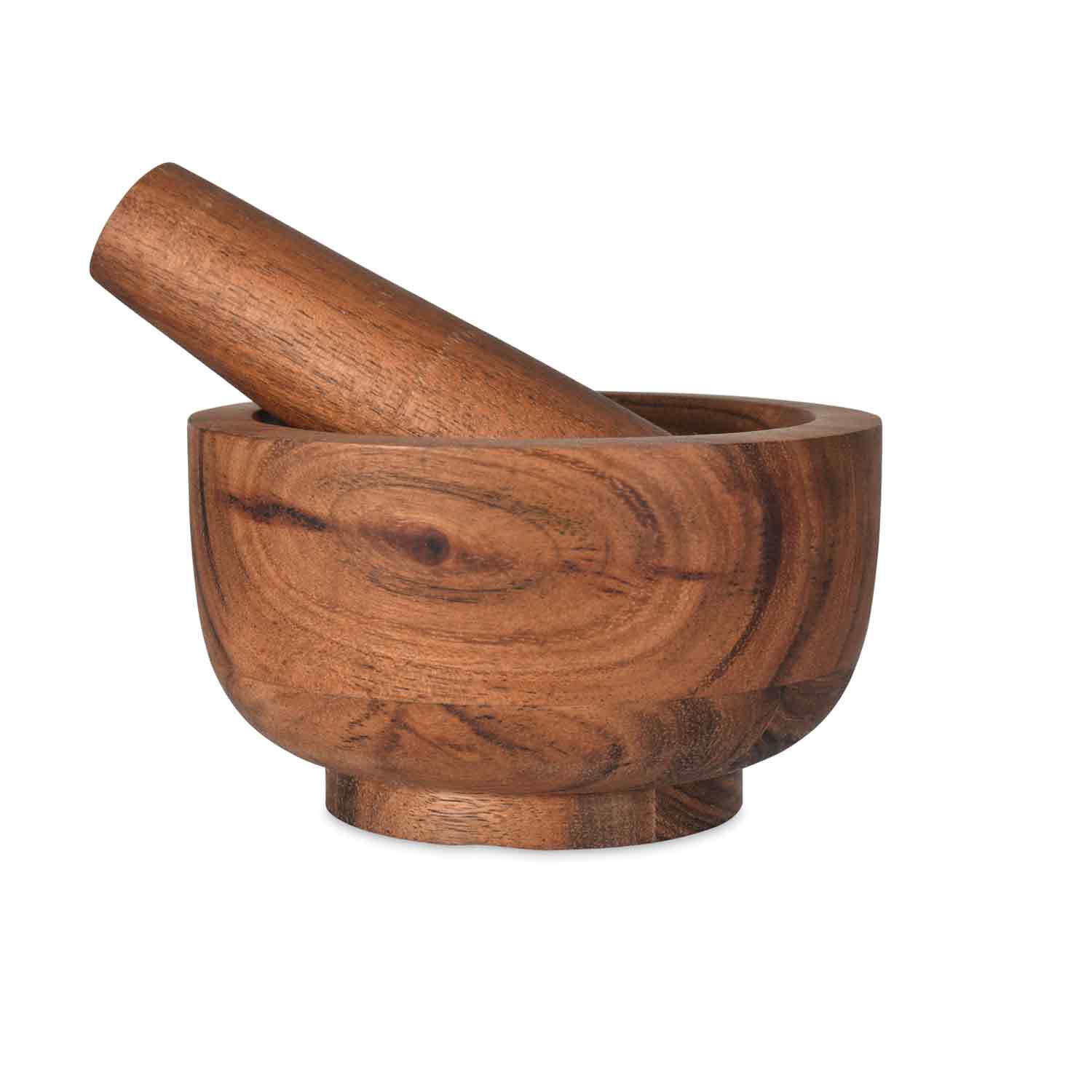 Holzmörser mit Stößel D12 H7cm - GUNDT HOME