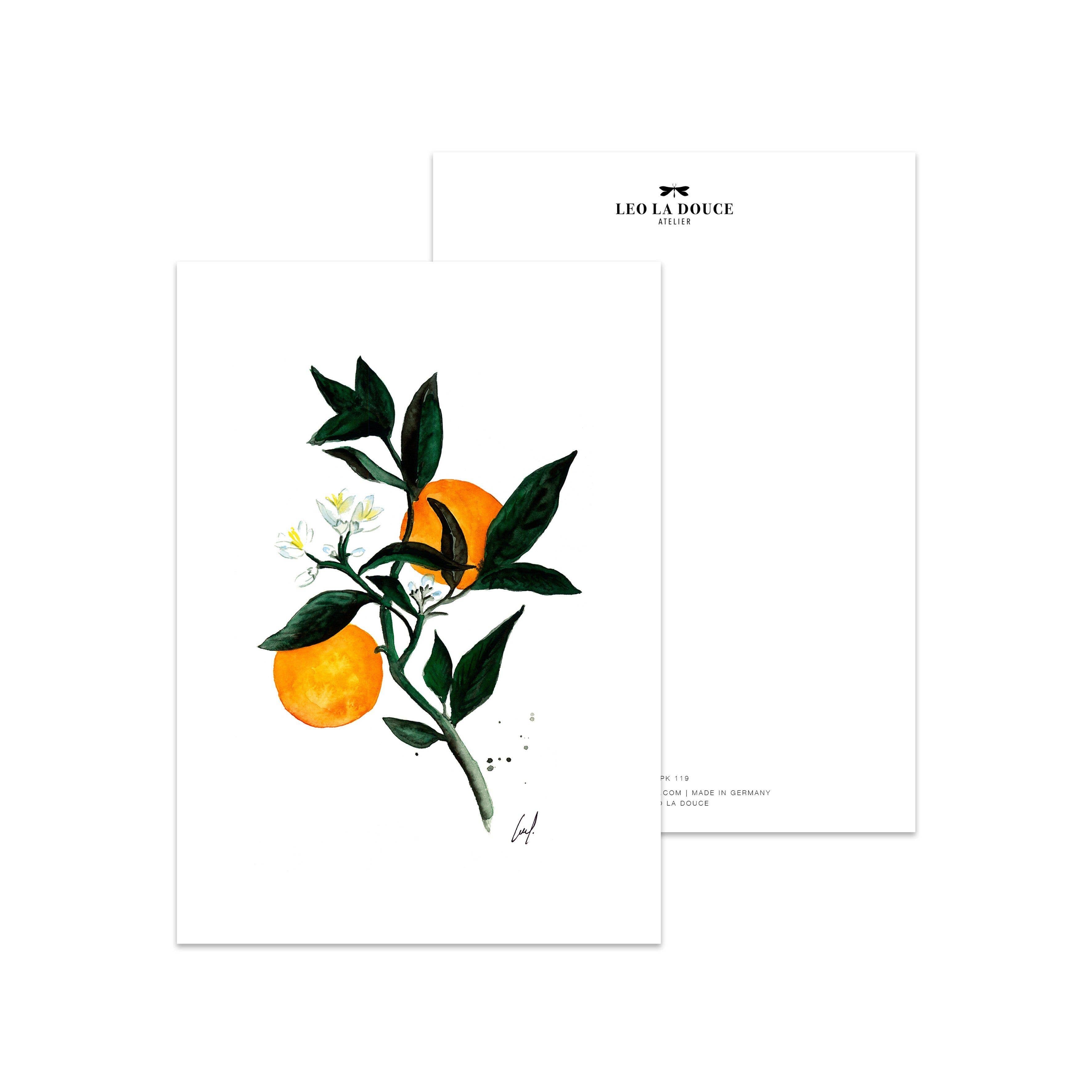 Postkarte · Orange - GUNDT HOME