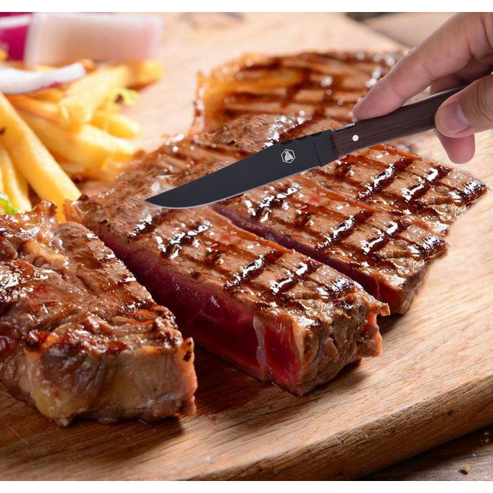 Steakmesser schwarze Klinge Wenge 6 teilig - GUNDT HOME