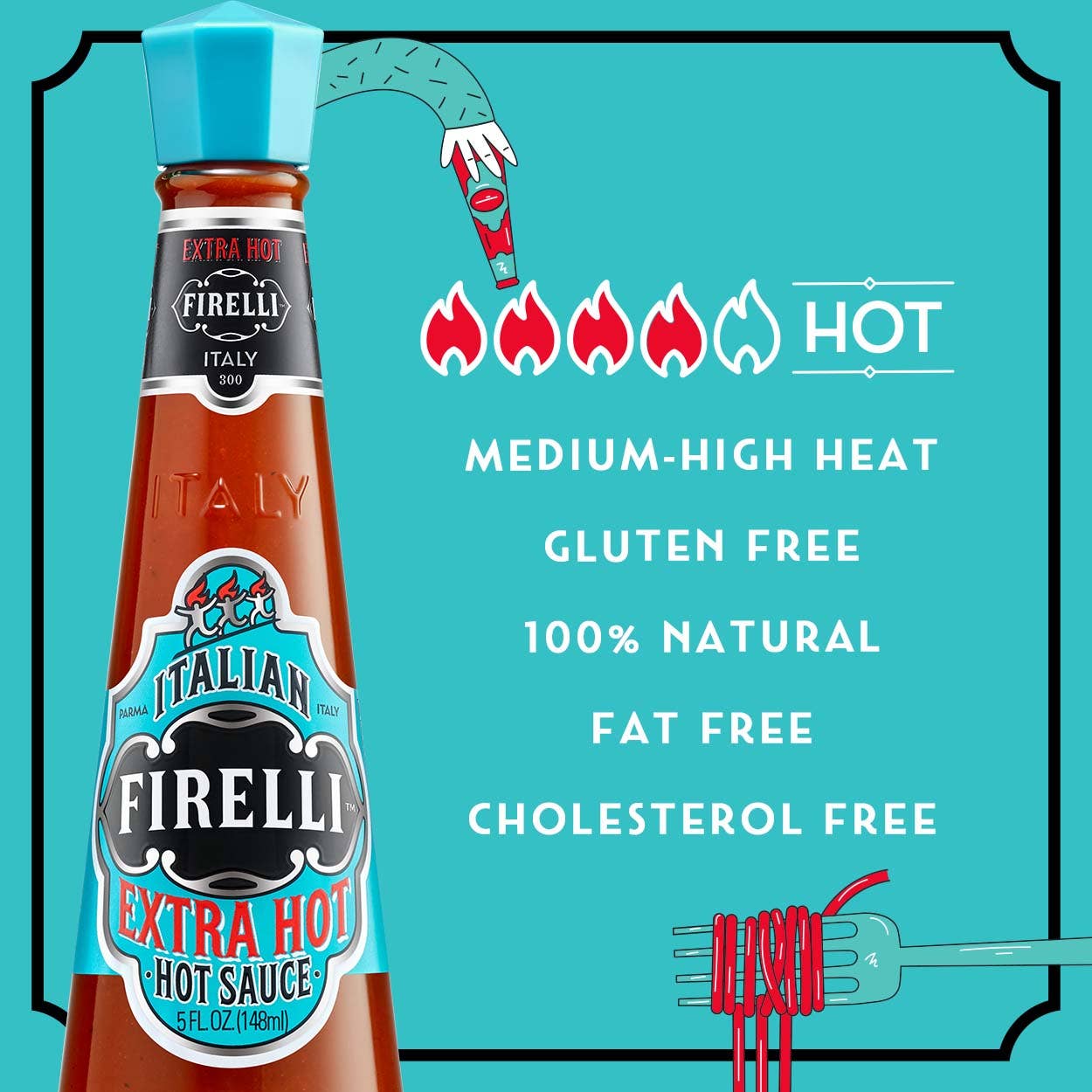 Casa Firelli Italian Extra Hot Sauce 148ml Glasflasche - GUNDT HOME
