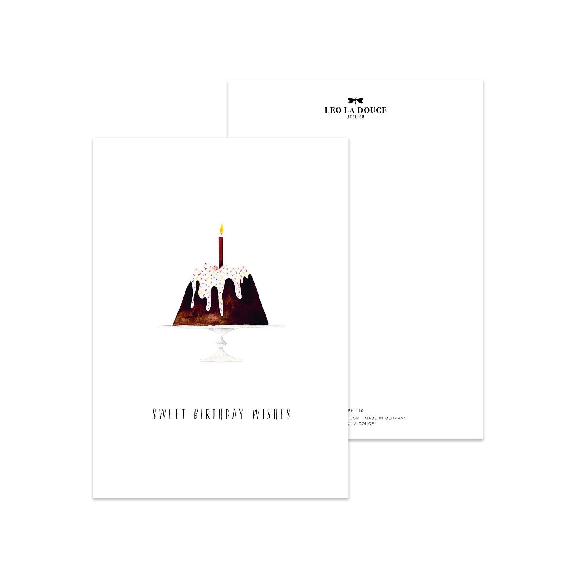 LEO LA DOUCE Postkarte - Sweet Birthday Wishes - GUNDT HOME