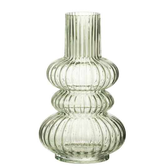 J-Line Vase Olga – Glas – hellgrün – groß