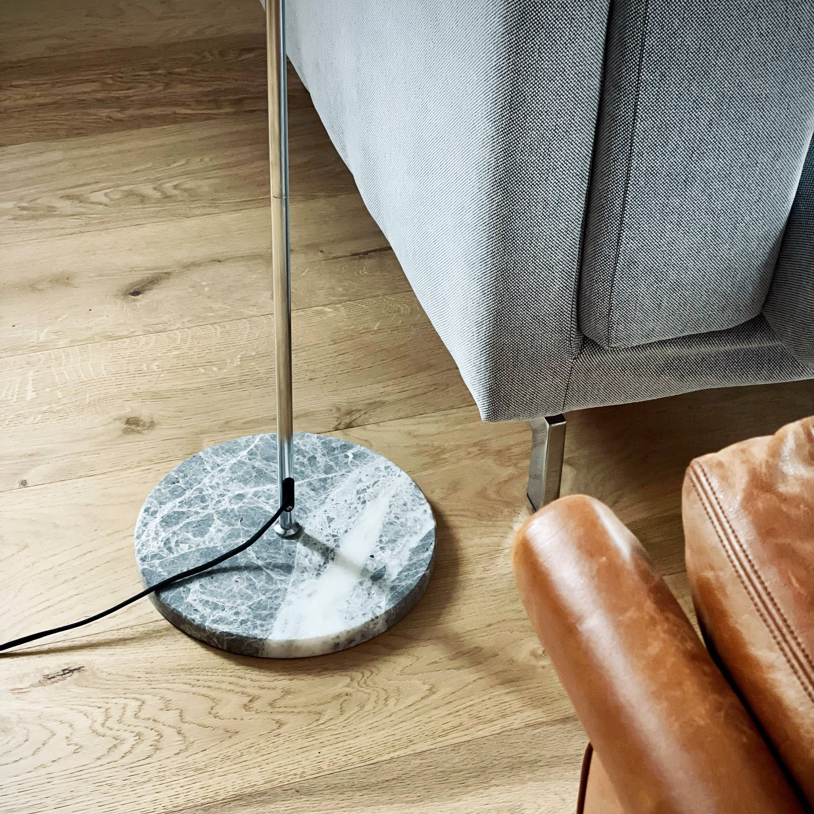 Stockholm Chrom-/Marmor-Stehlampe
