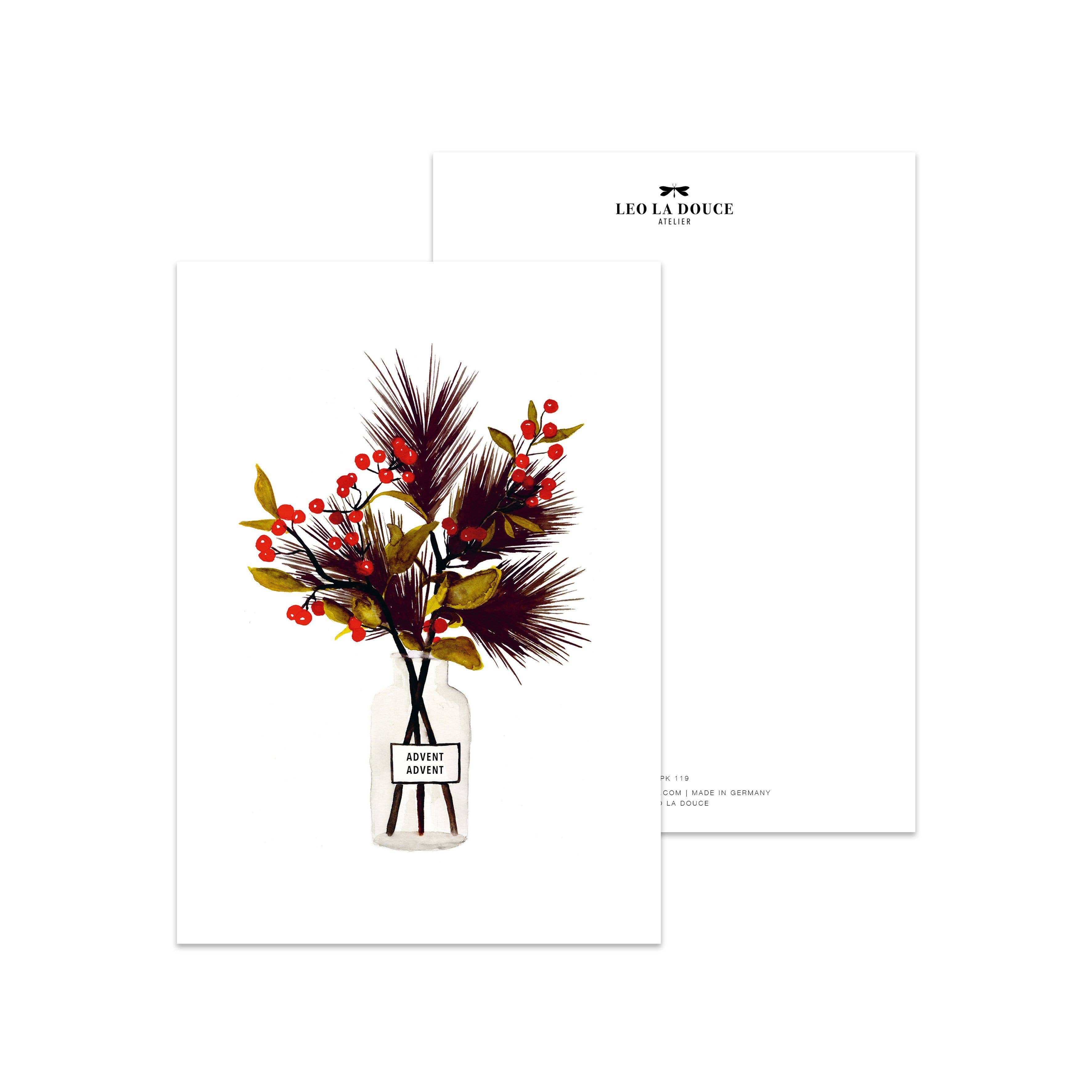 LEO LA DOUCE Postkarte · Advent Advent - GUNDT HOME