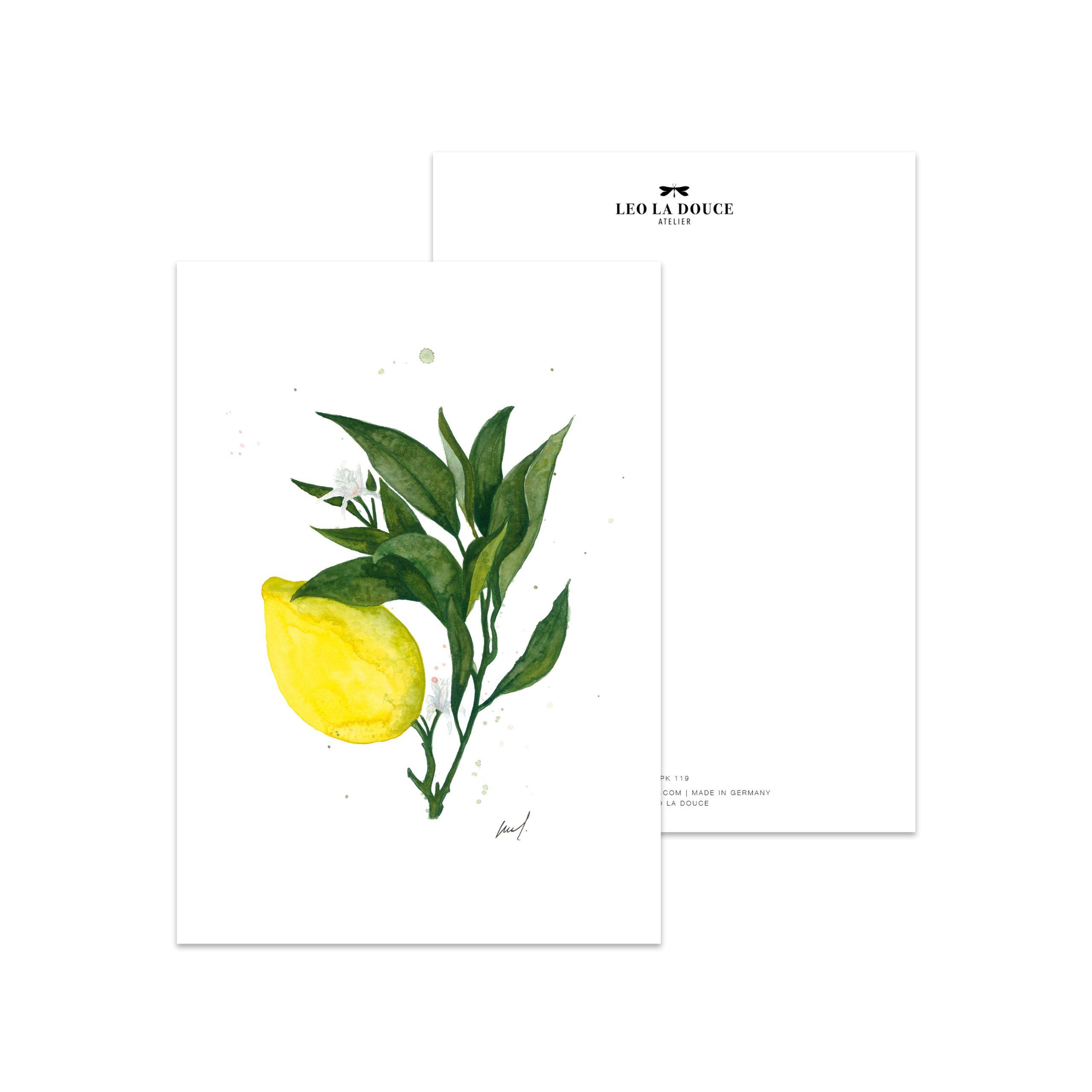 Postkarte -  Lemon - GUNDT HOME