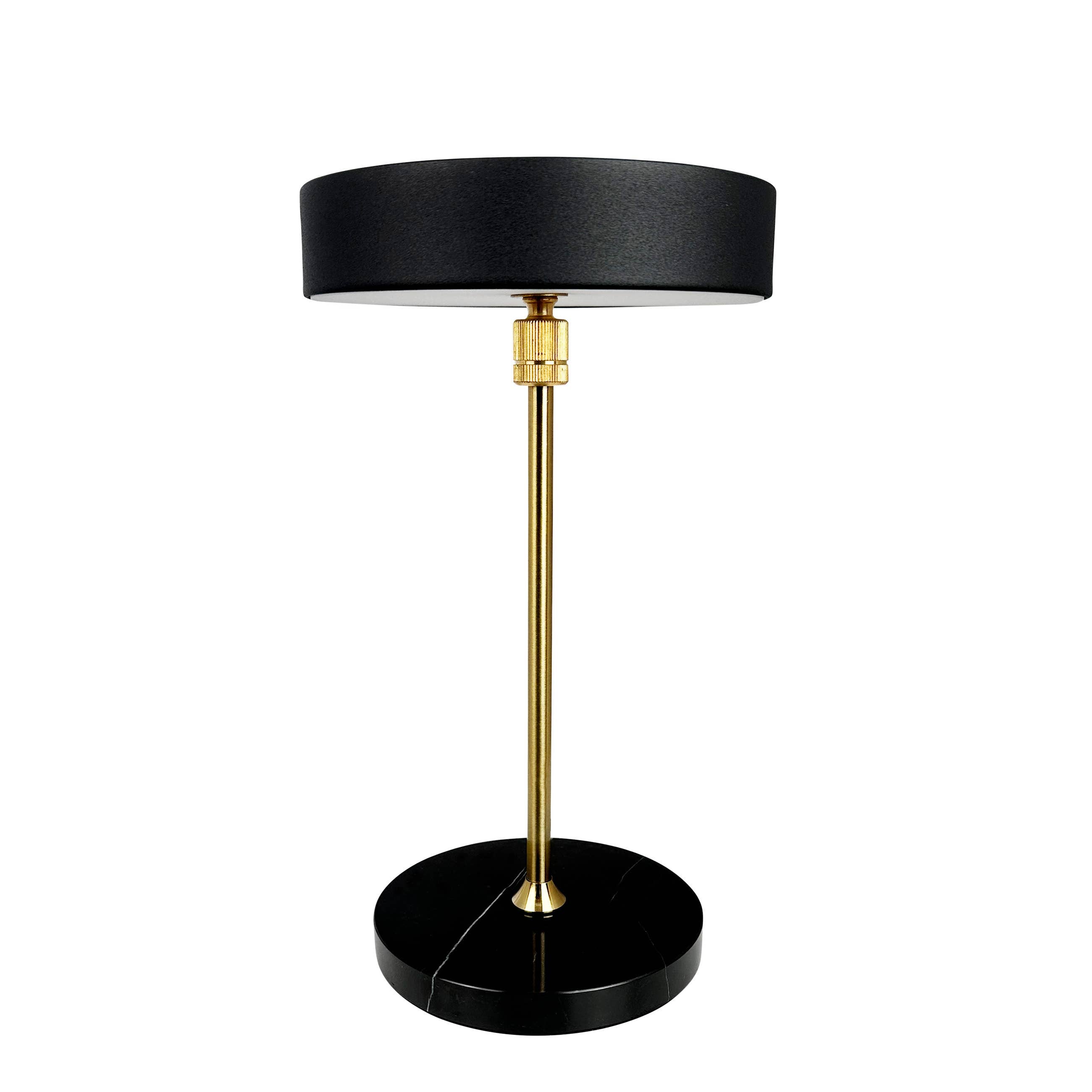 MOONLIGHT LED wiederaufladbare Tischlampe schwarz, messing, marmor