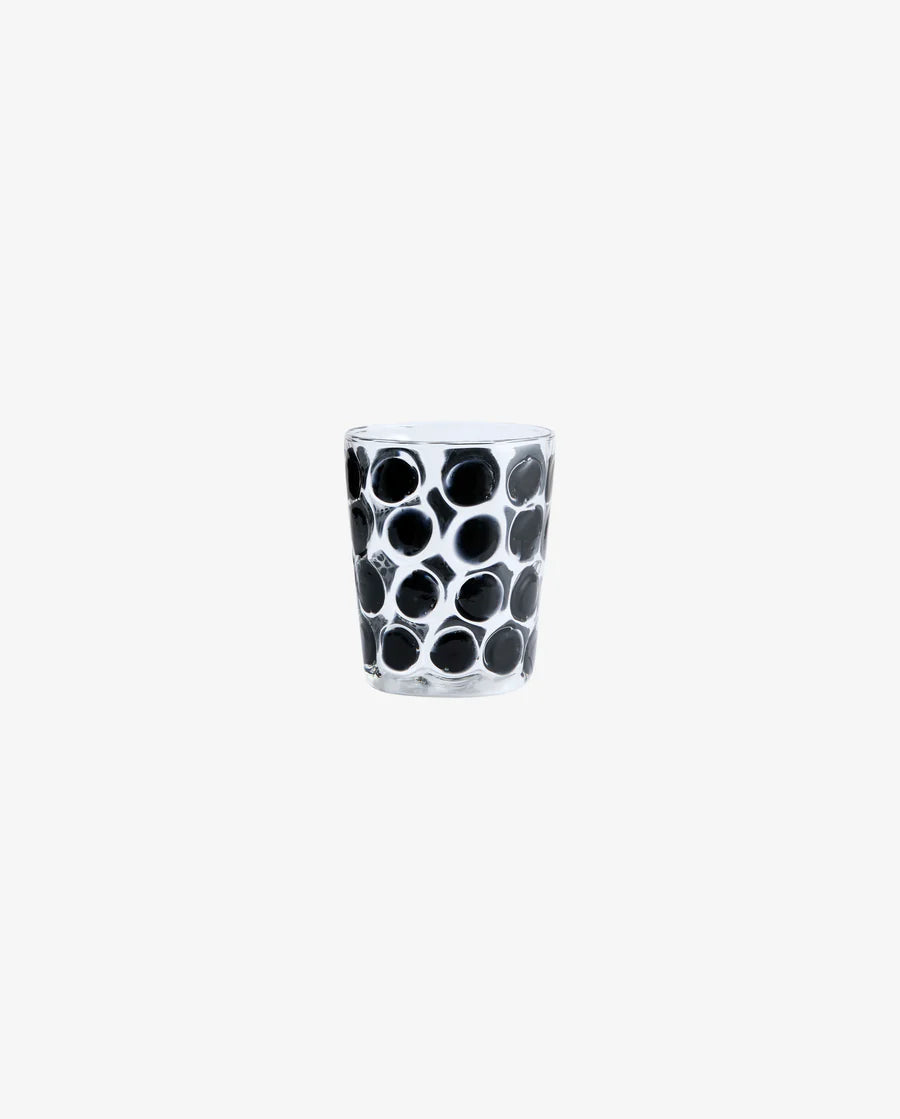 Prunus Trinkglas transparent/schwarz - GUNDT HOME