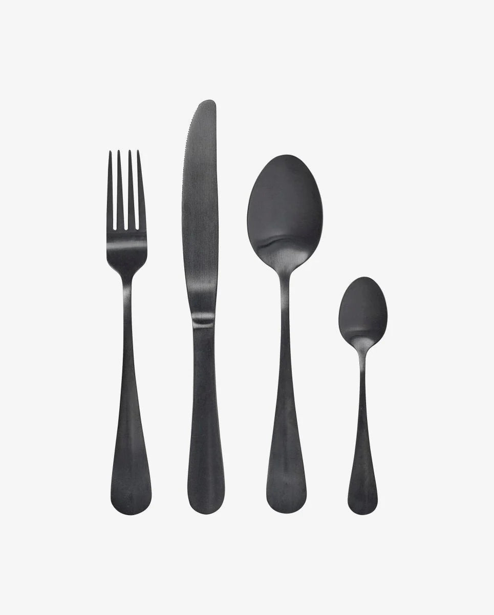 NORDAL Black Besteck Set 4er - GUNDT HOME