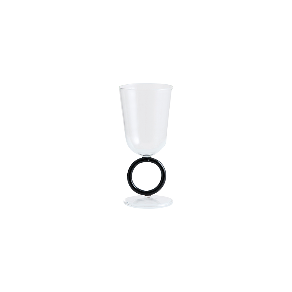 Apium Weinglas transparent/schwarz - GUNDT HOME