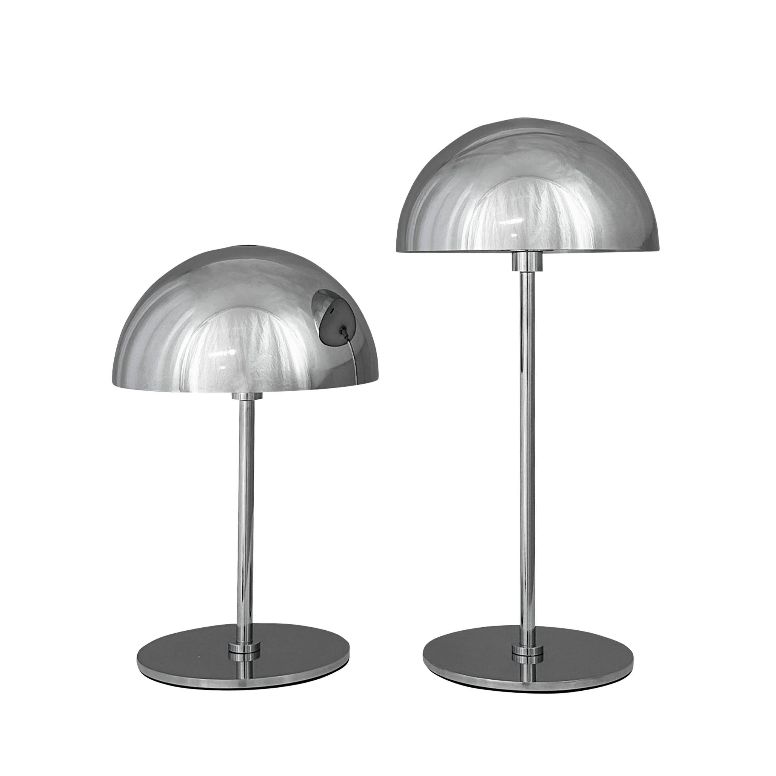ALONG LED Mini-Tischlampe Chrom 2er Set.