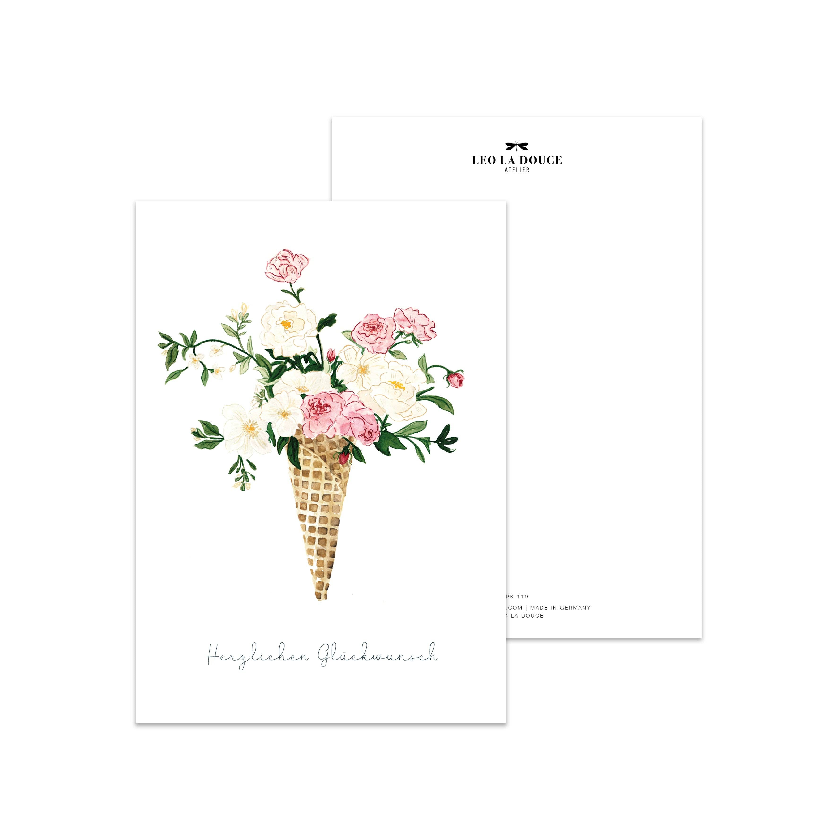 Postkarte - Flower cone | Rosen - GUNDT HOME