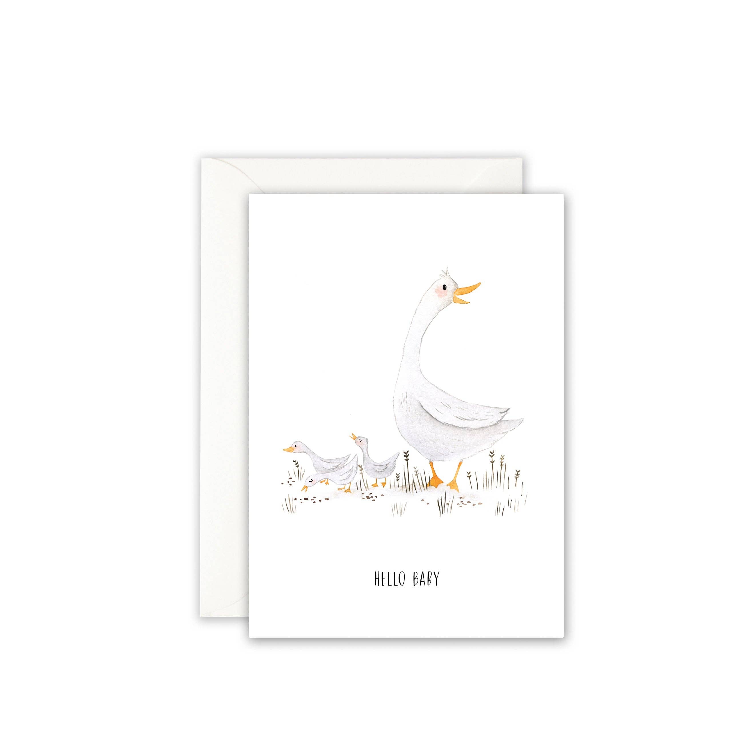LEO LA DOUCE Grußkarte · Hello baby | Gans - GUNDT HOME